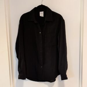 GAP Black Long Sleeve Cotton Shirt